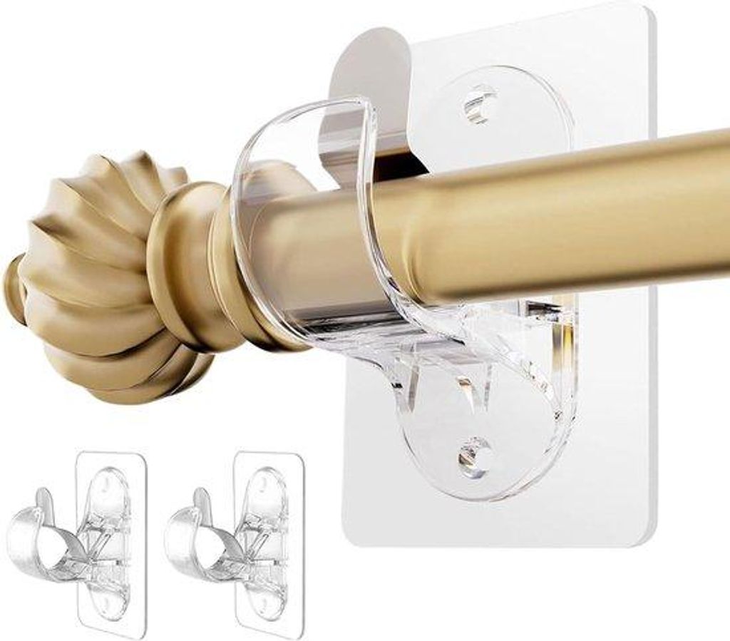 Aste per tende trasparenti con supporti autoadesivi - Immagine del prodotto 