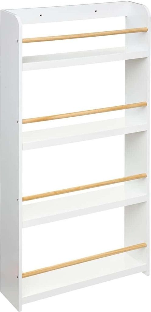 Bücherregal für Kinder, weiß, 4 Ablagen Produktbild 