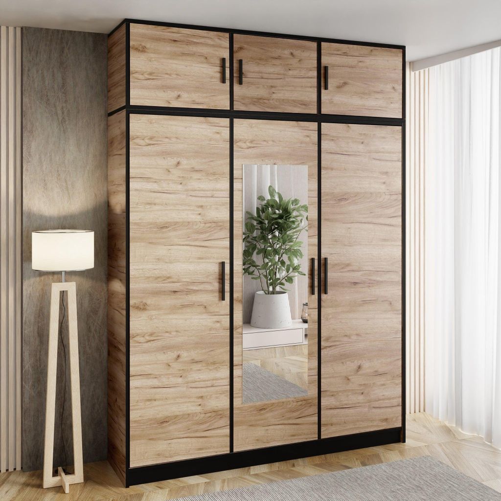 Aufsatz für Kleiderschrank ROJ N3D. Variante: Farbe Weiß, Größe 4x205x39