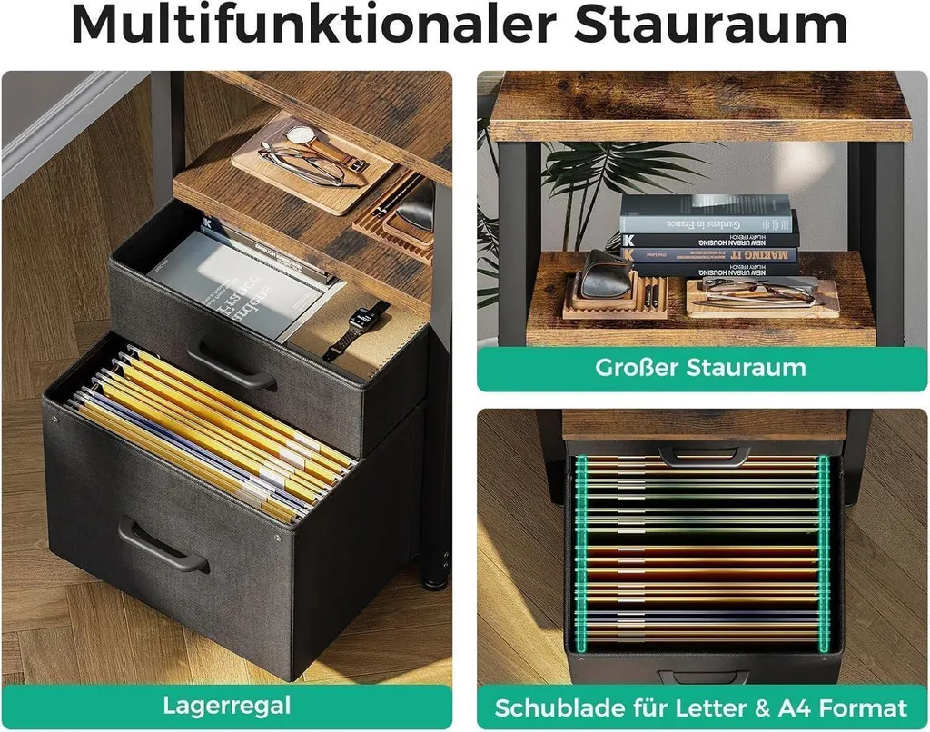 Bureau d'angle 140x70cm : fini les câbles emmêlés avec le port USB
