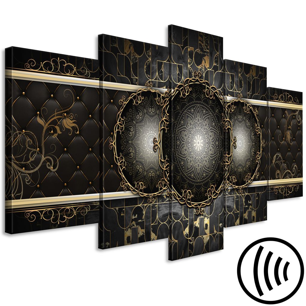 Akustikbild Abstrakt 200x100 cm Bilder Akustikschaum Hochleistungsschallabsorber Schallschutz Leinwand 5 tlg Wandbild Raumakustik Schalldämmung Ma...