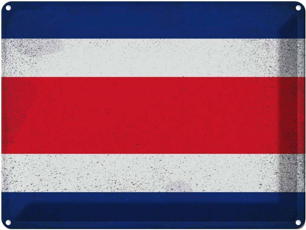 vianmo Blechschild 30x40 cm Costa Rica Flagge Fahne Wappen