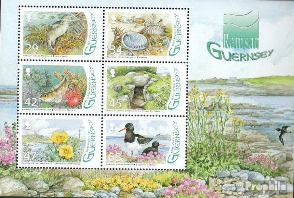 Briefmarken GB - Guernsey 2006 Mi Block43 (kompl.Ausg.) postfrisch Feuchtgebiete