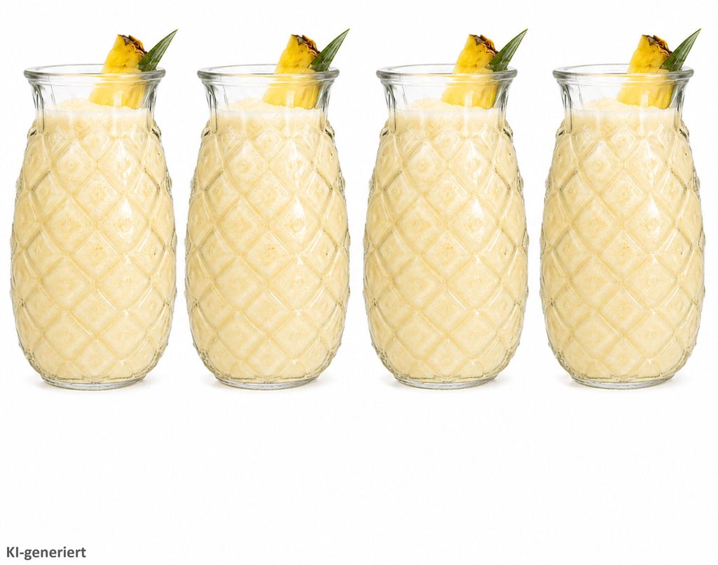 4x Pina ananasové sklenice 400ml Koktejlové sklo Obrázek produktu 