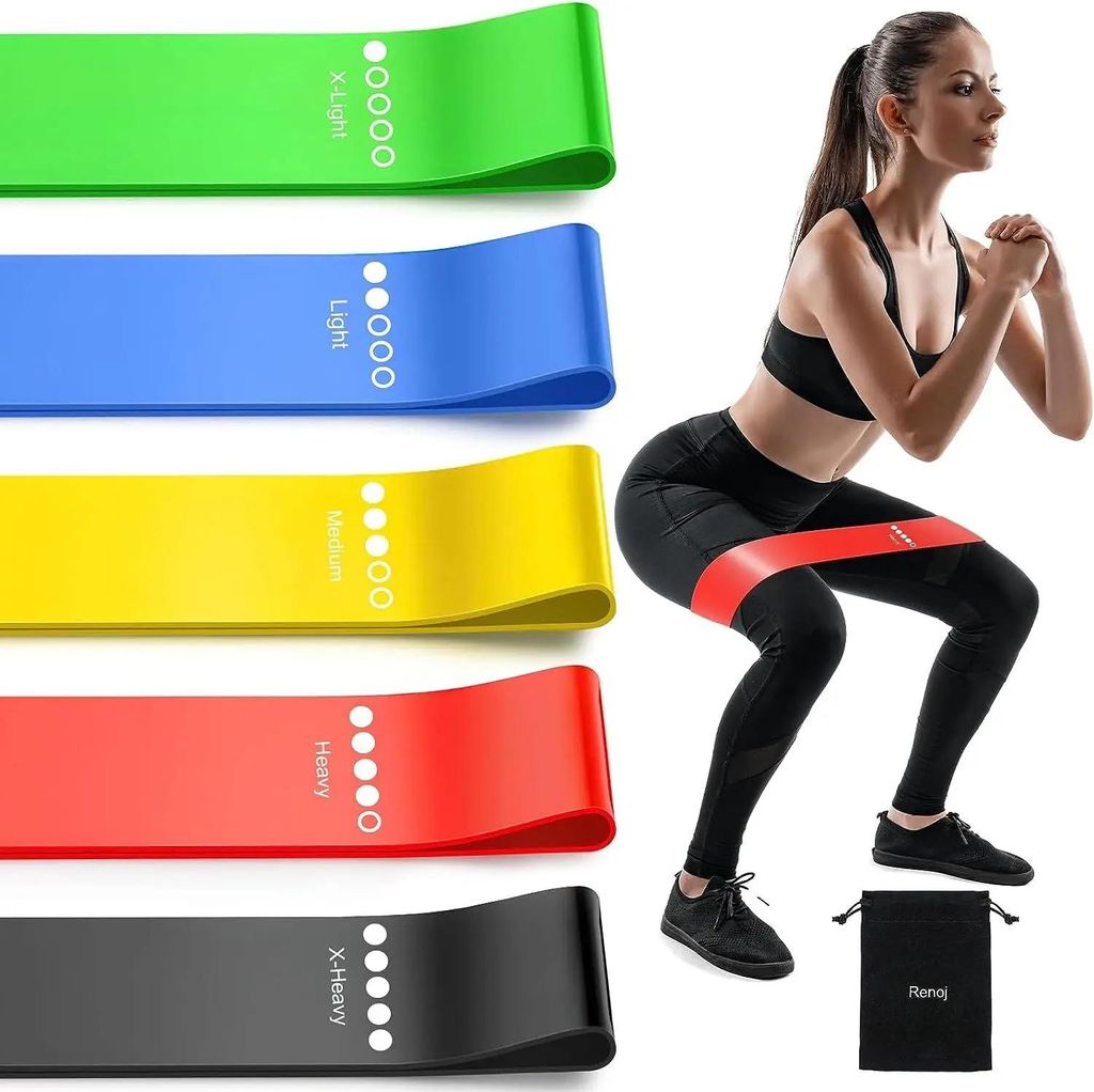 Set di elastici di resistenza 5 pezzi, fasce elastiche per Immagine del prodotto 