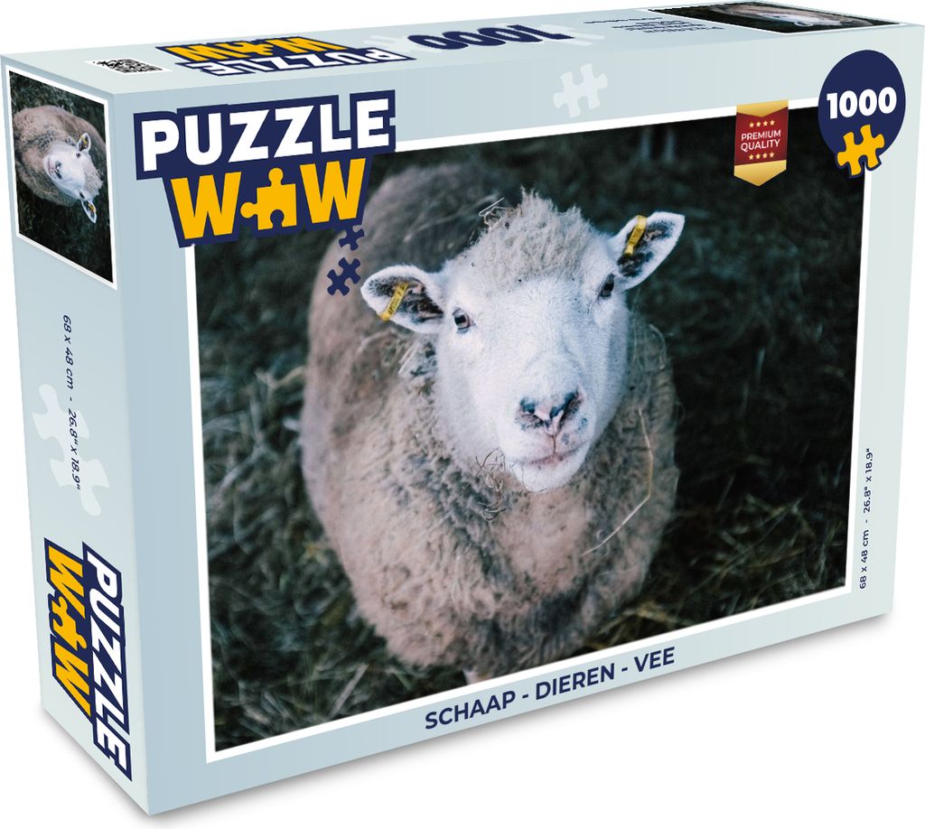 MuchoWow Puzzle 1000 Teile Schafe - Tiere - Rinder - Erwachsene - Rätsel