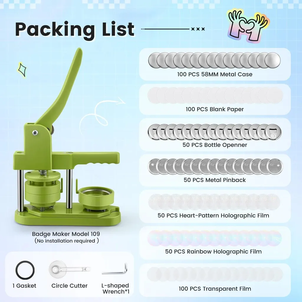Machine à coudre les boutons avec kit complet de démarrage vert Modèle V1 - 2
