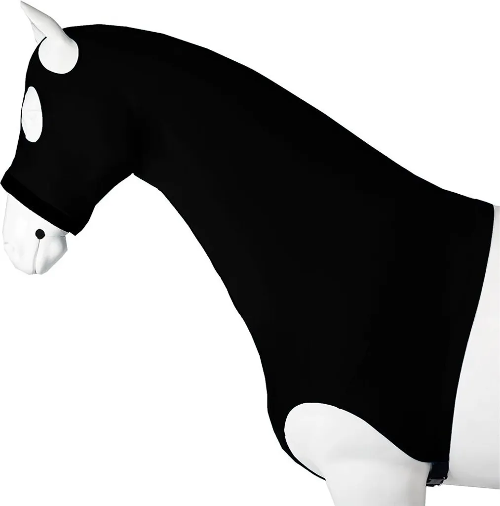 Horka Protège-nuque Élastique Noir M - Matière Stretch Confortable Cheval