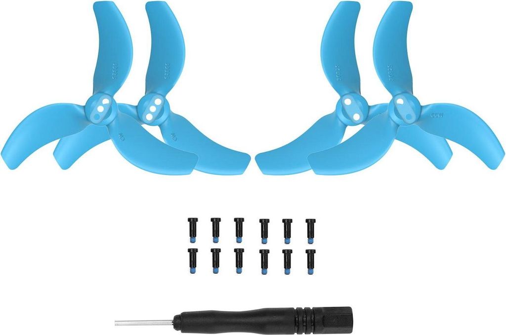 Für DJI Avata 2 Drohne 2x Sunnylife Farbenfrohe 3-Blatt Ersatz Propeller Blau