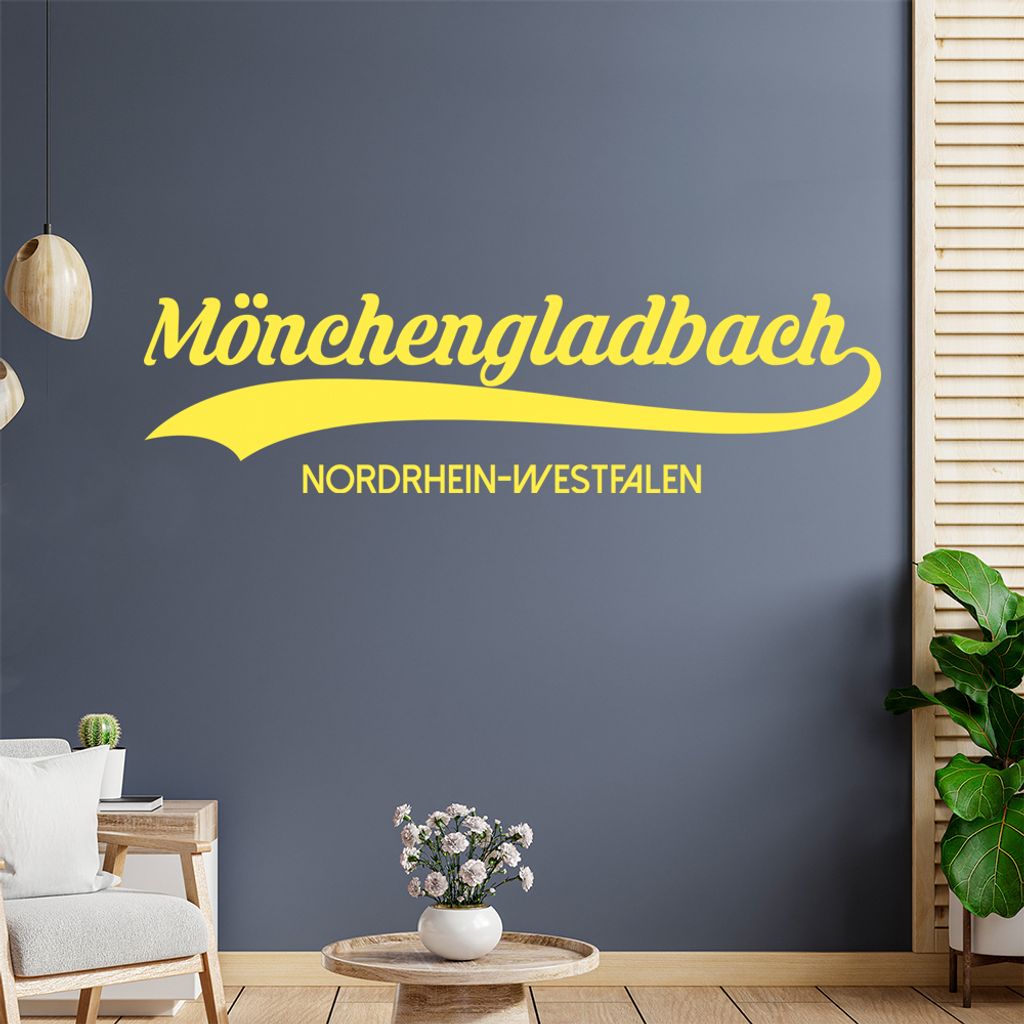 Mönchengladbach NRW Wandtattoo Wandaufkleber Wall Sticker - Dekoration, Küche, Wohnzimmer, Schlafzimmer, Badezimmer