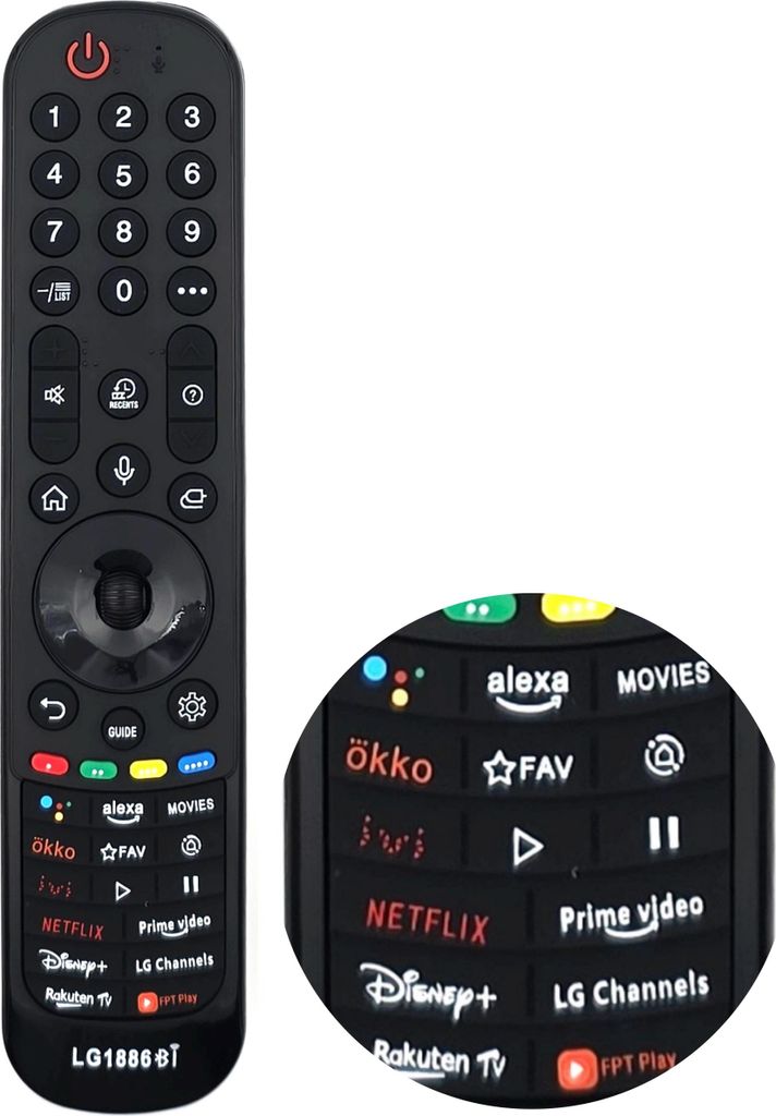 Universal LG Magic Fernbedienung für LG UHD OLED QNED NanoCell 4K 8K Smart TV / mit Pointer und Sprachfunktion