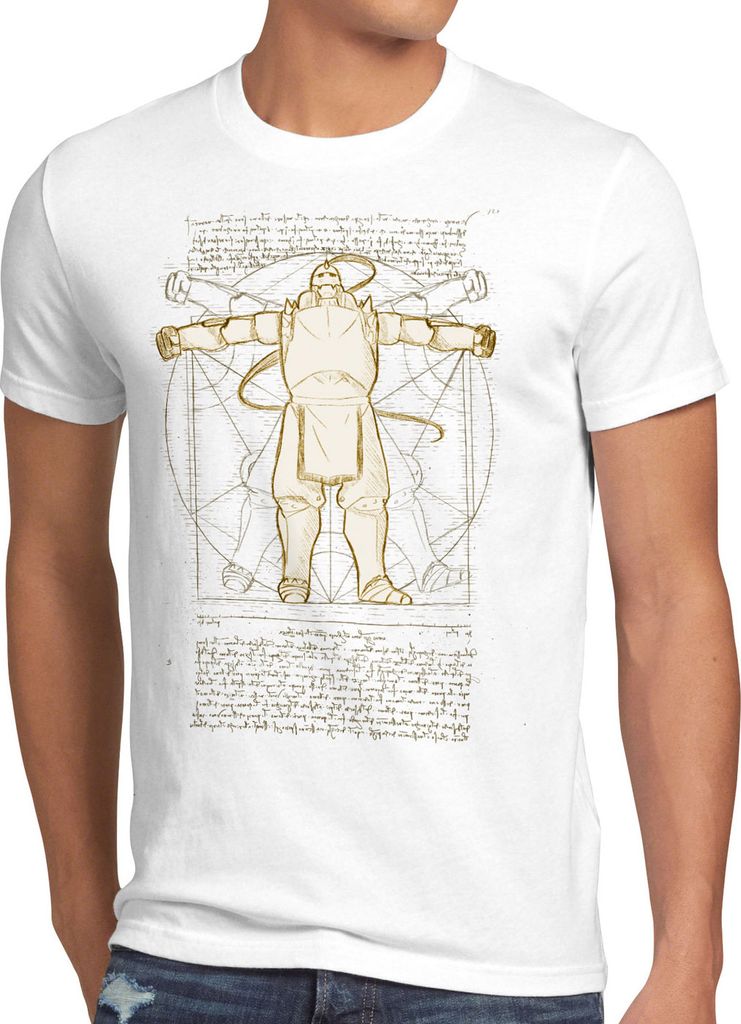 style3 Vitruvianischer Alfred Herren T-Shirt alchemist anime manga japan full metal