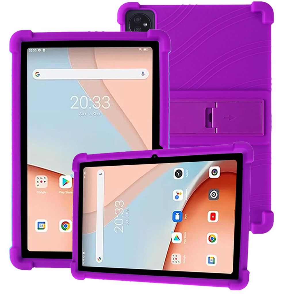 Tablet Hülle für Oscal Pad 70 / Pad 70 WiFi 10,1", Stoßfeste Weiches Silikon Schutzhülle mit Standfunktion Lila