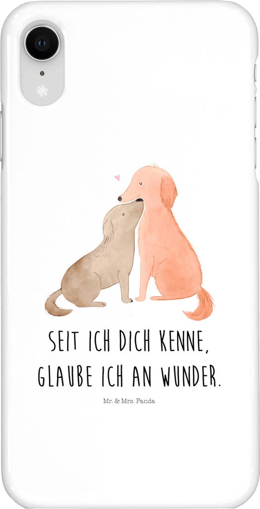 Mr. & Mrs. Panda Iphone XR Handyhülle Hunde Liebe - Weiß - Geschenk, Optimitisch, Vertrauen, Handy Case, Wunder, Hund, Sprüche, Herz, Premium Ku...