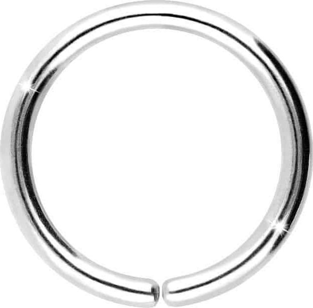 Titan O-Ring - biegbar WeißGold Innendurchmesser: 7mm + Stabstärke: 1mm