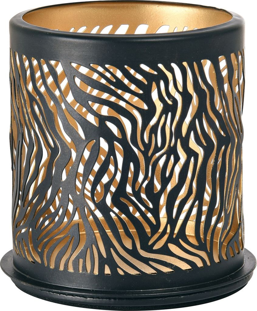 Duni Kerzenhalter Zebra Metall 7,5x7,5 cm LED Deko Tisch Gastro Restaurant