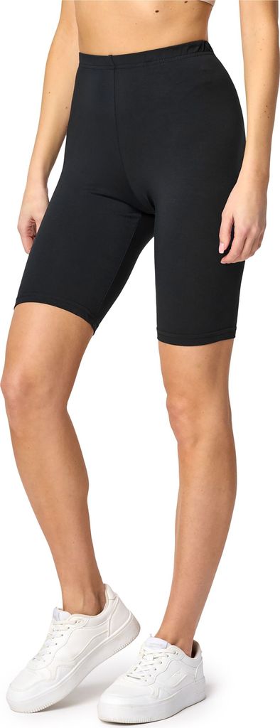 Bellivalini Damen Kurze Leggings aus Viskose BLV50-149 (Schwarz, S)