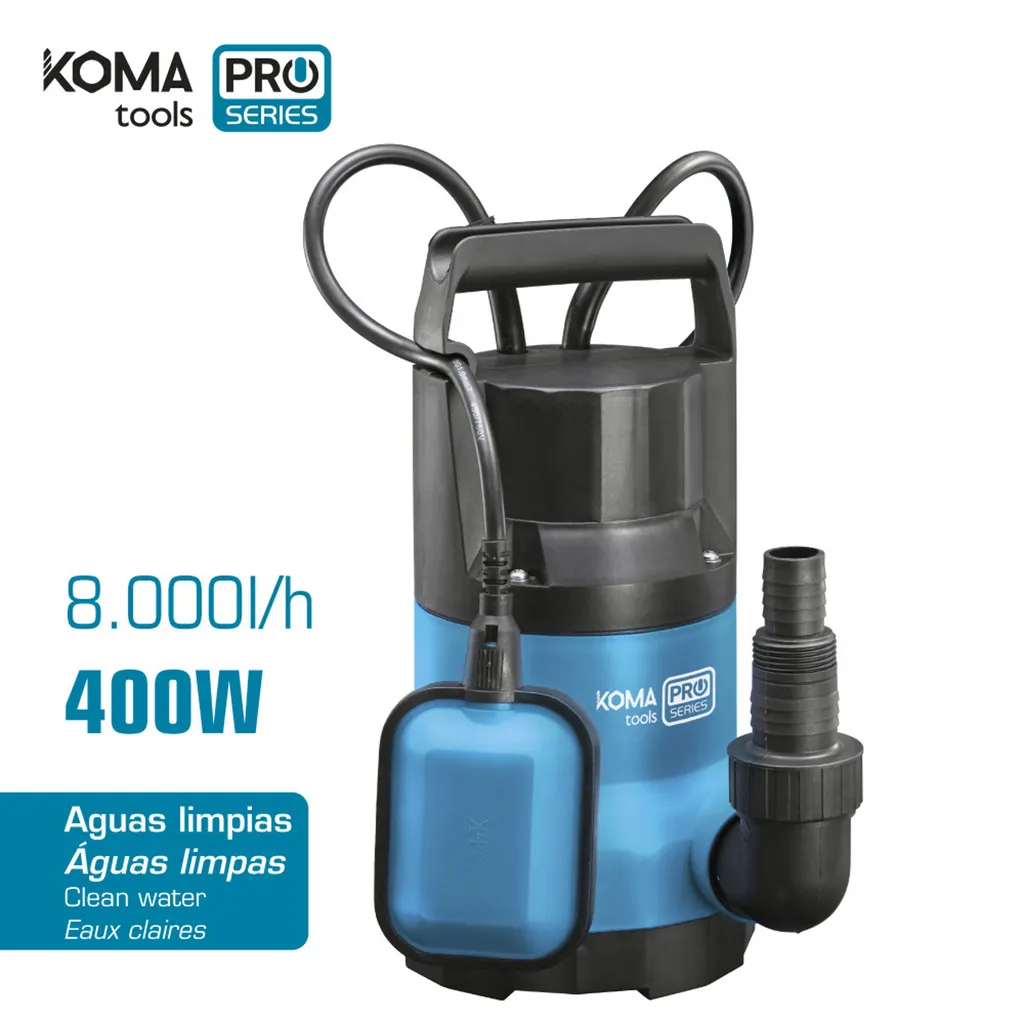 OFFERTA Pompa Acqua Koma Tools 400W 8000L/h - Prezzo Imbattibile