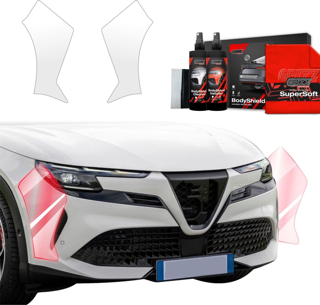 2in1 Schutzfolie für Stoßstange - Alfa Romeo Junior (2024-2025) Grizz Protector