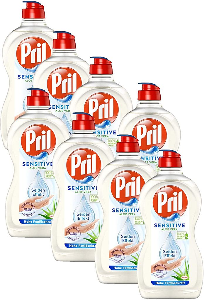 Pril Sensitive Aloe Vera 8x450 ml Handgeschirrspülmittel Spülmittel Reinigen