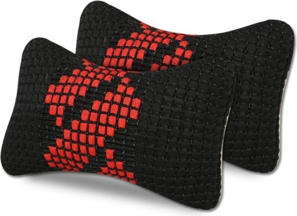 Car Headrest Machine Weaving Ice Silk Neck Support Summer Head Kissen schwarz
