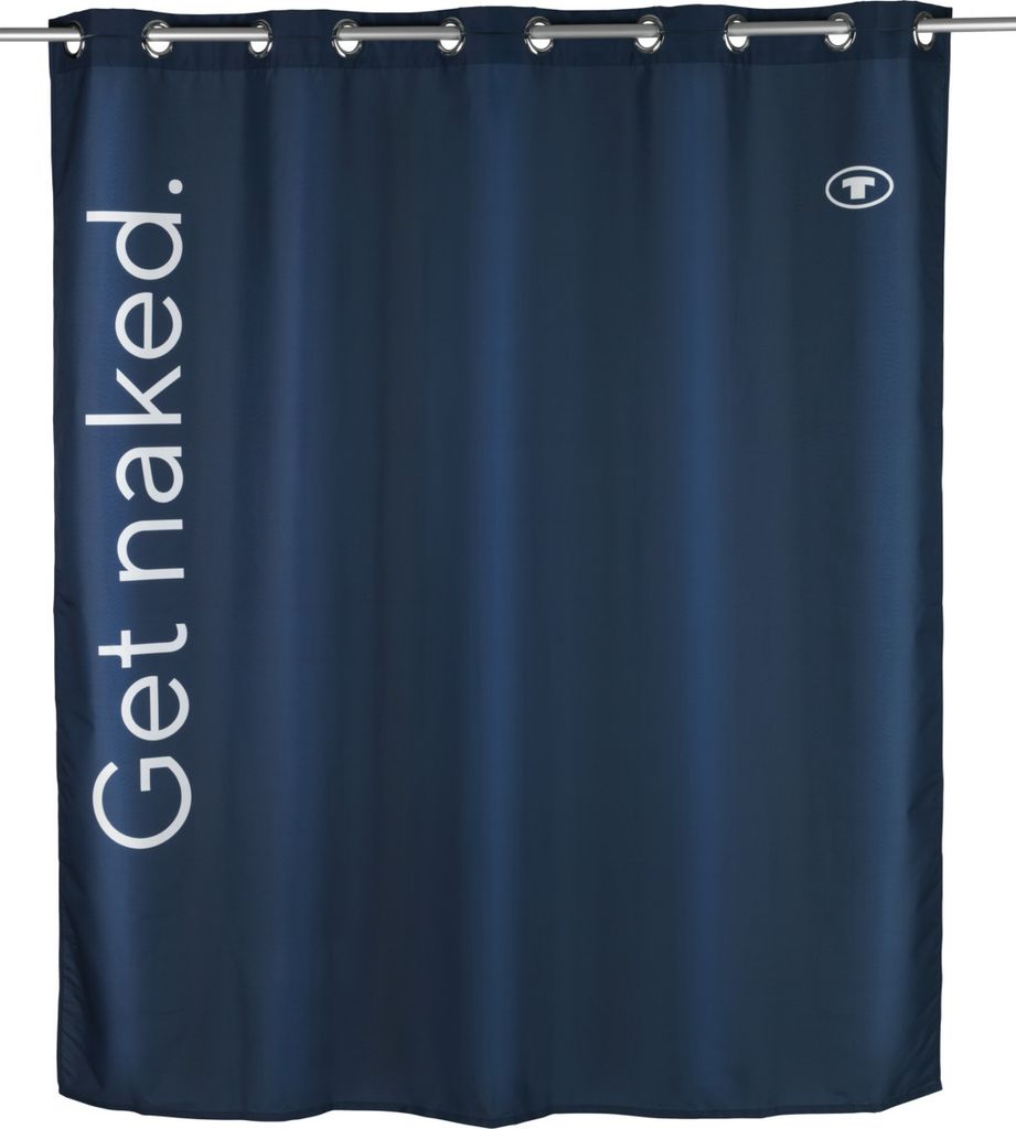 TOM TAILOR 180x200 Duschvorhang Antischimmel Navy Waschbar Badewanne Dusche