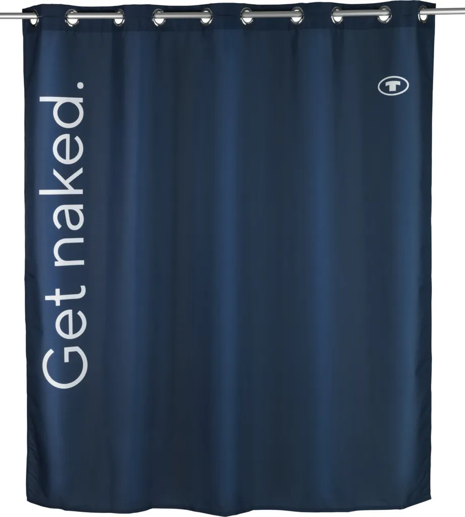 TOM TAILOR 180x200 Tenda da doccia antimuffa Navy Lavabile Vasca da bagno Doccia