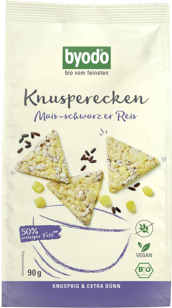 Byodo Bio Knusperecken Mais-schwarzer Reis 12x90 g Produktbild 