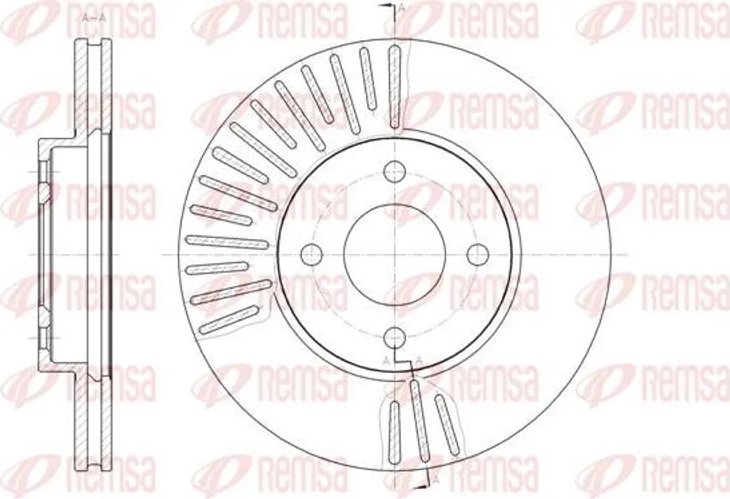 Disque de frein REMSA 61467.10 compatible OE 402061HA0A Micra et Note