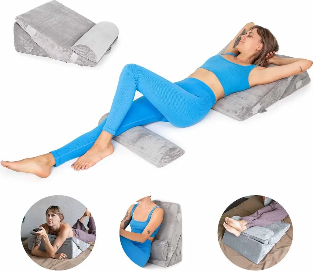 Coussin ergonomique 3 en 1 anti mal de dos et soutien des jambes lourdes