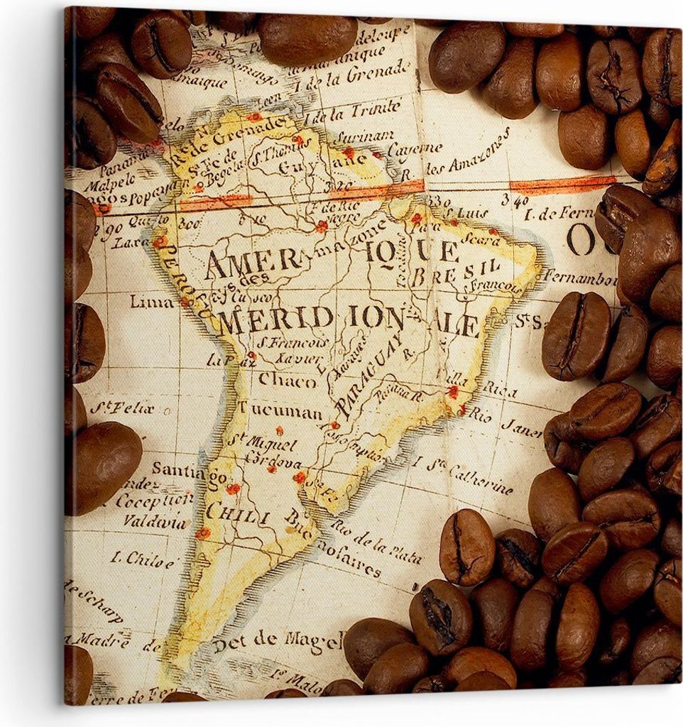 Bild auf Leinwand - Leinwandbild - Südamerika Samen Kaffee Produktbild 