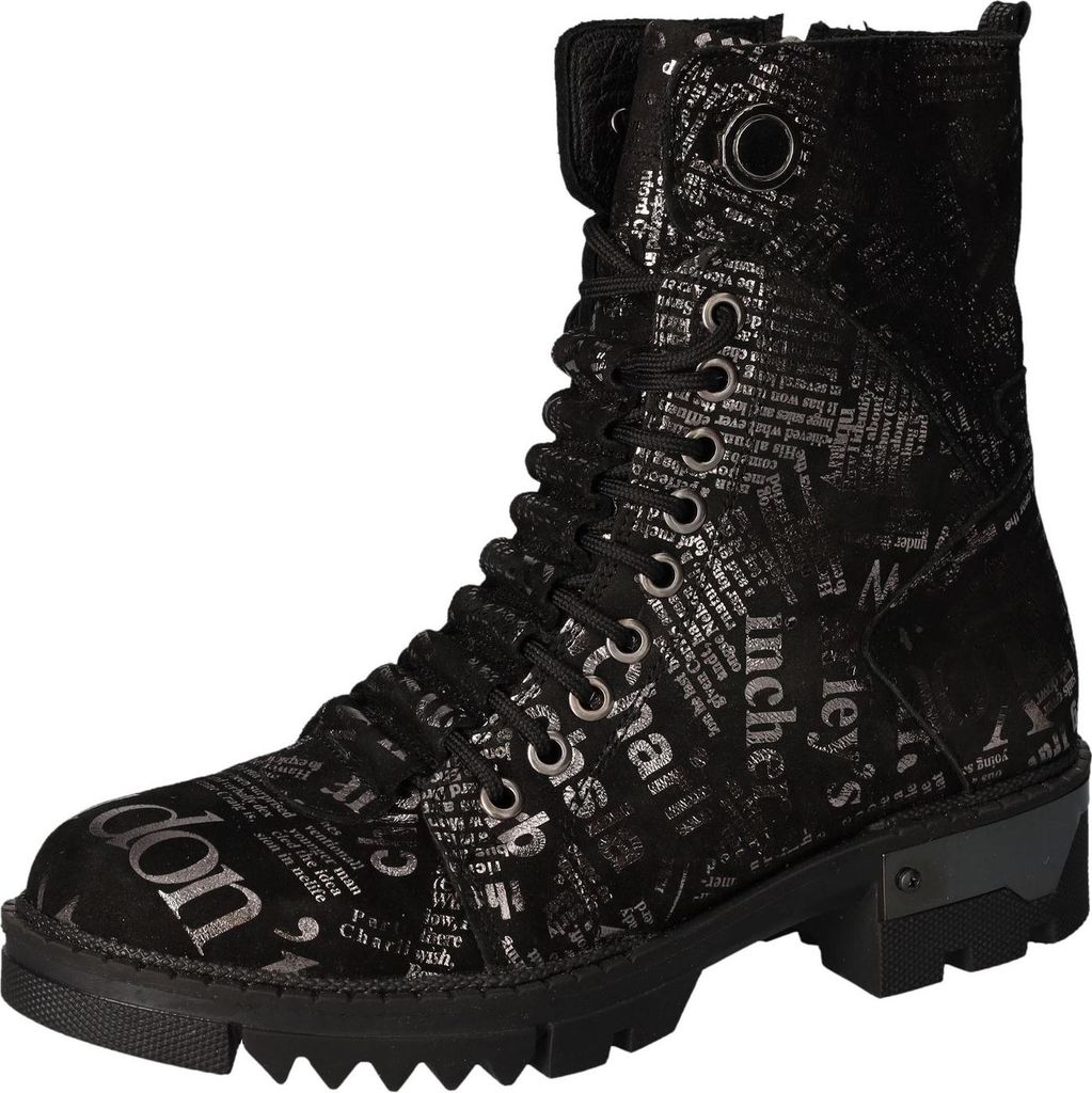 2Go Fashion Damen 8063-502 Halblange Stiefel, schwarz/Silber, 39 EU