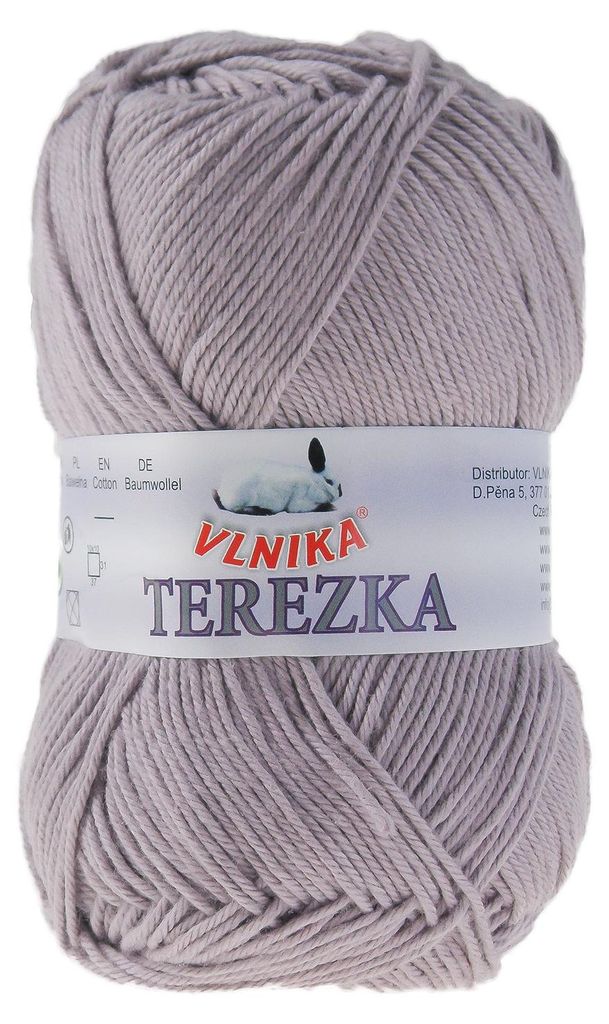 Strickgarn TEREZKA 100% Baumwolle, grauviolett
