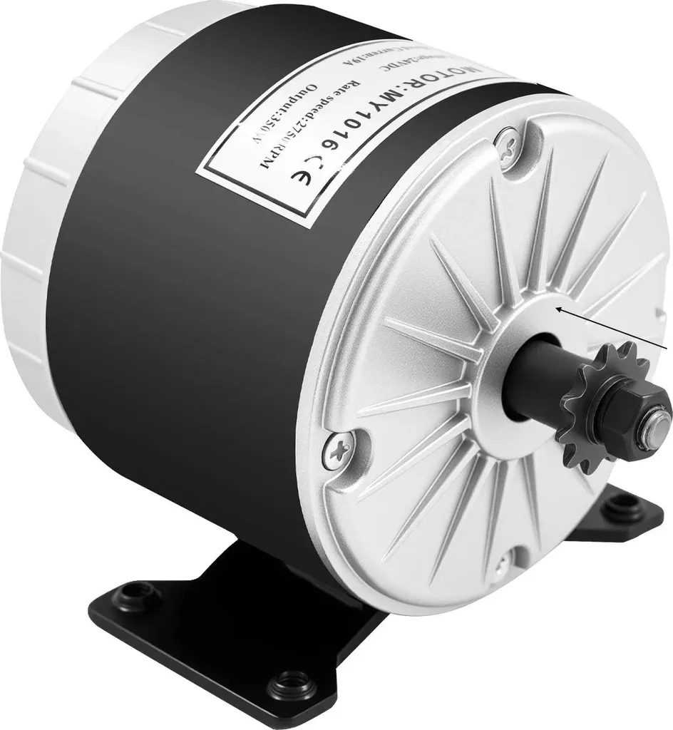 Moteur de Remplacement CC 350W Noir pour Trottinette et Vélo Électrique