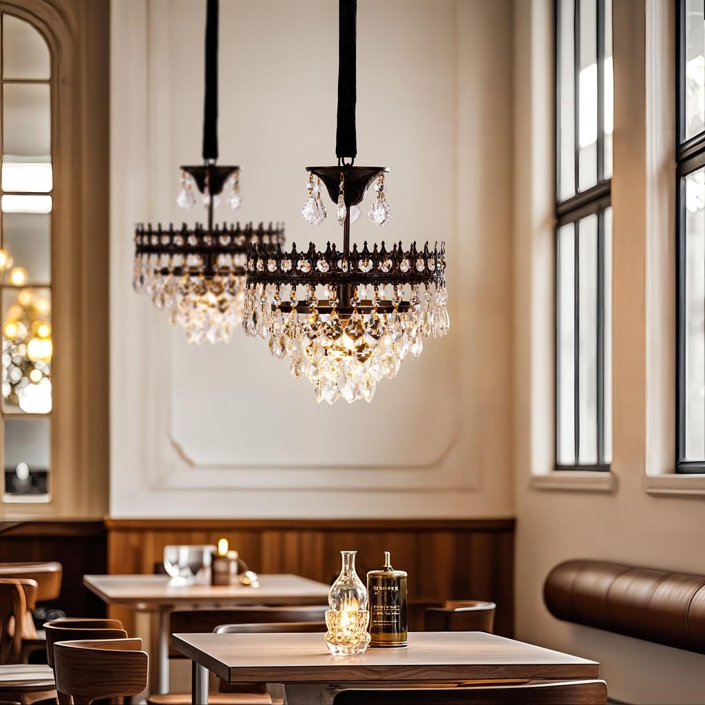 WISFOR cristal Lustre Plafonnier Suspension de table Image du produit 