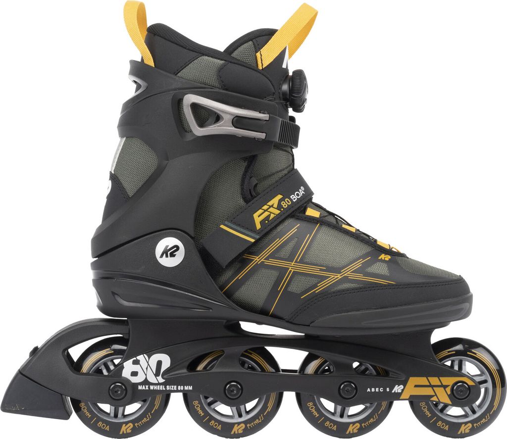 Patins Inline K2 F.I.T. 80 ALU - Alumínio - Rodas 80mm ABEC 5 - Recreação