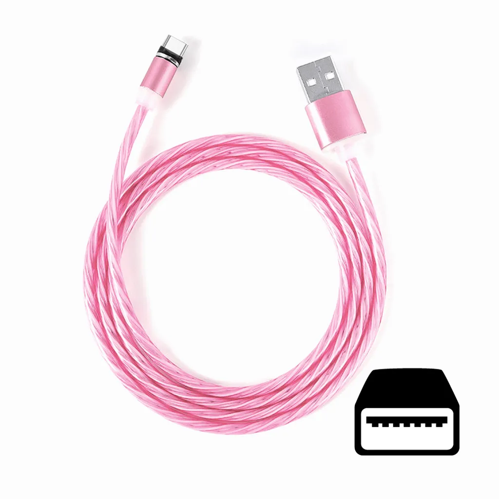 Câble Micro USB Lumineux 1m Rose : Ne cherchez plus votre Chargeur la Nuit