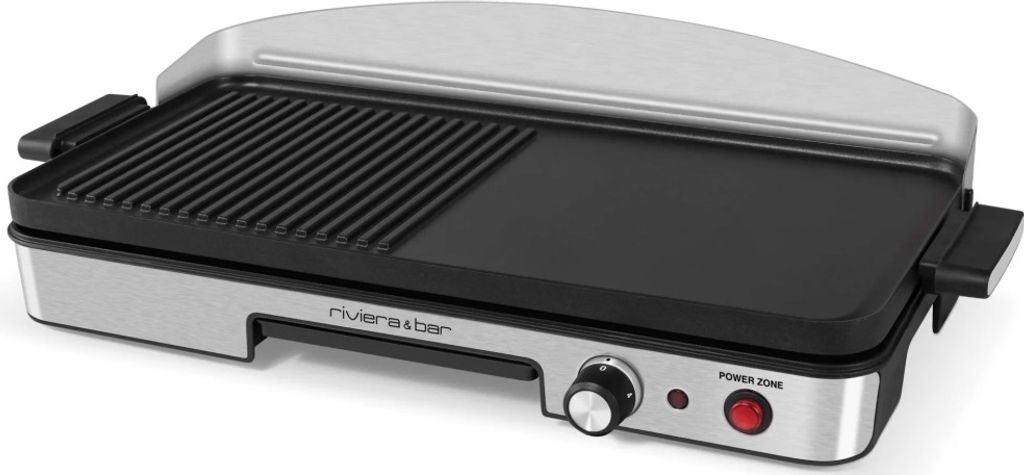 RIVIERA & BAR Grillplatte - QPL365 - Grillfläche 50,5 x 25,5 cm - 4 bis 6 Personen - 1900 W