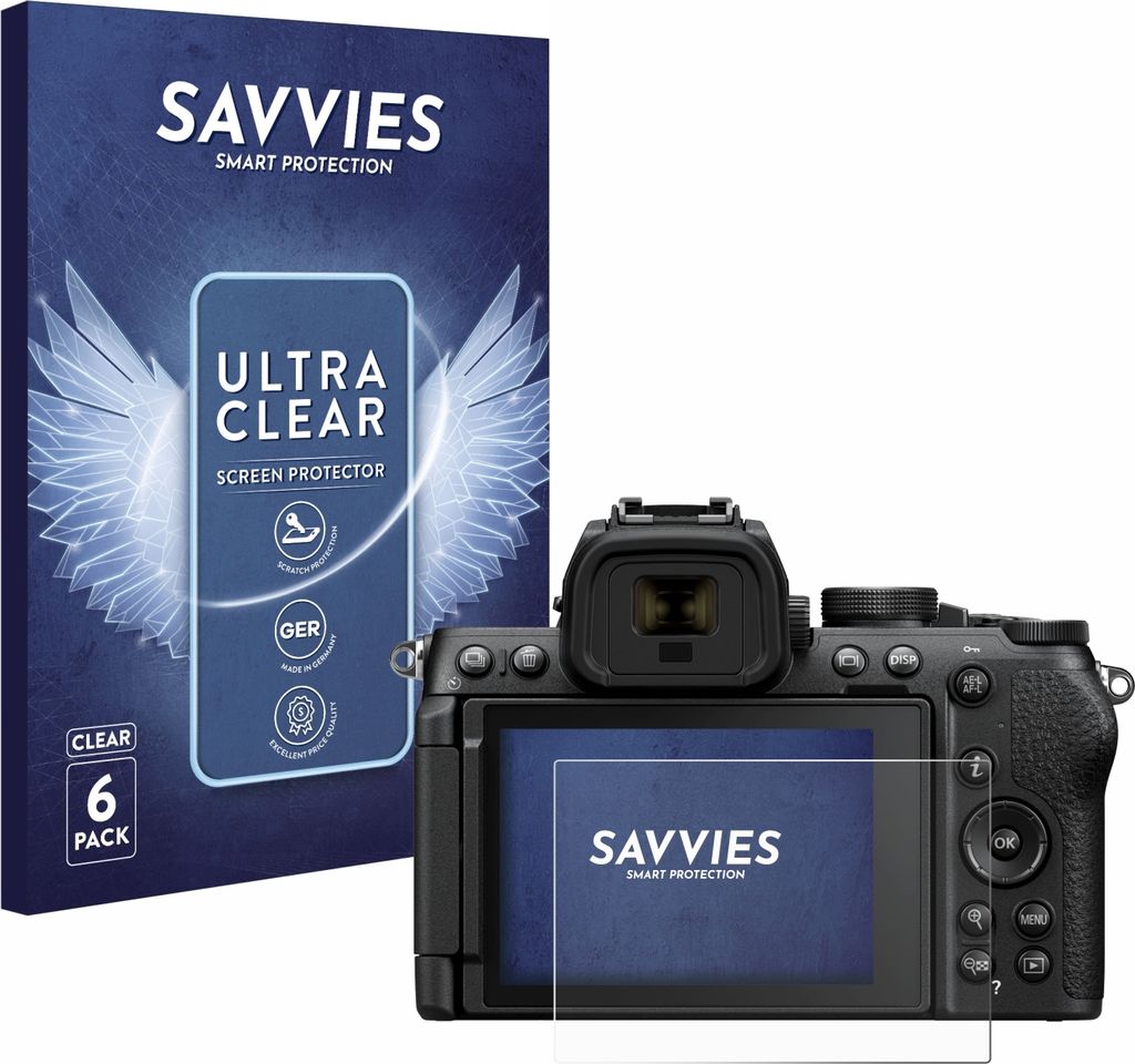 6x Für Nikon Z50 II Schutzfolie Savvies Displayschutz Display Schutz Folie Klar Transparent