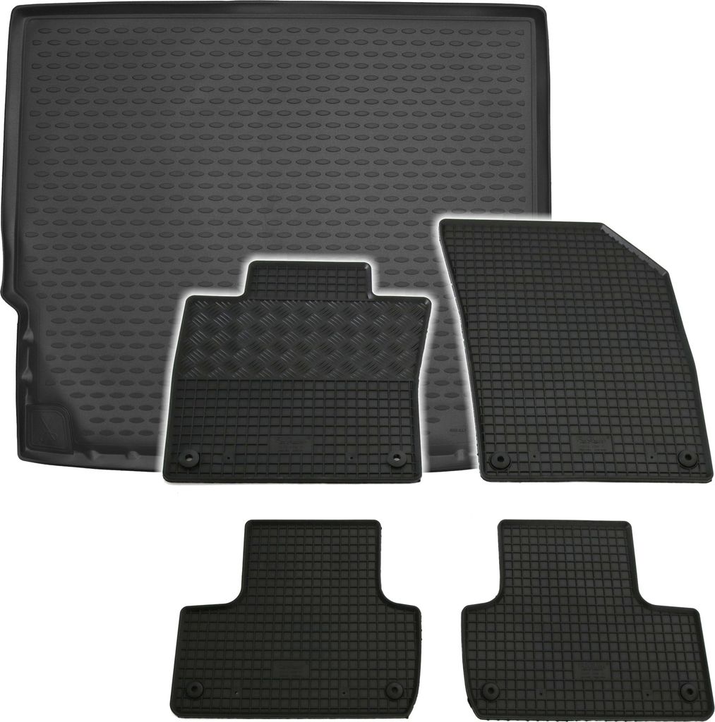 Gummi Kofferraumwanne + Fußmatten Set für Volvo XC60 II, Bj. 2017-