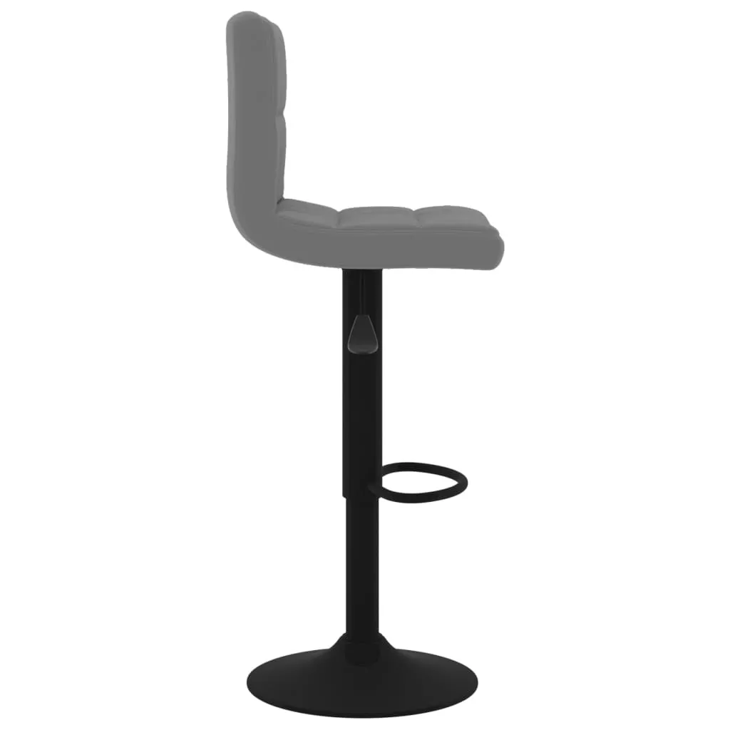 vidaXL Sgabello da bar 2 pezzi. Velluto grigio scuro - 5