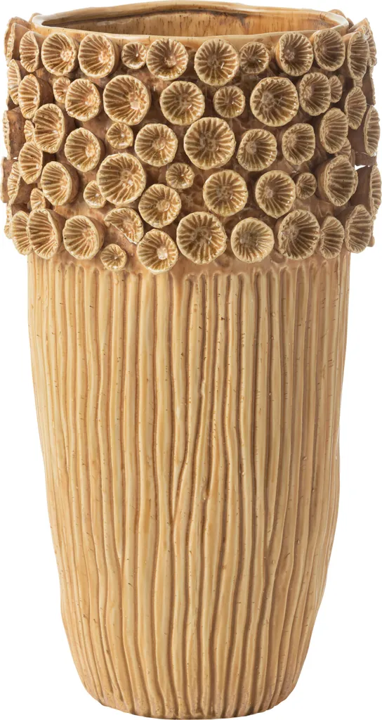 Vase Corail J-Line Ocre : Apportez de la Chaleur à votre Intérieur Moderne