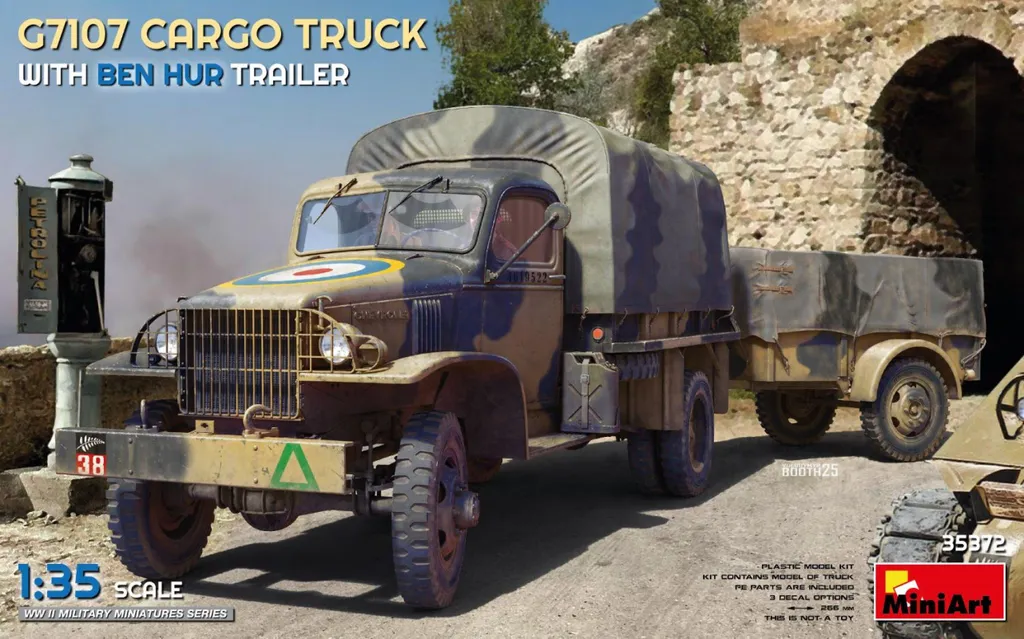 Camion G7107 4X4 1,5 T Haute Précision avec Remorque Détail 1:35