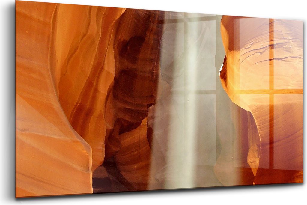 120x60 - Glasbilder - Bilder auf Wandbild - Foto auf Glas - Wüsten-Canyon