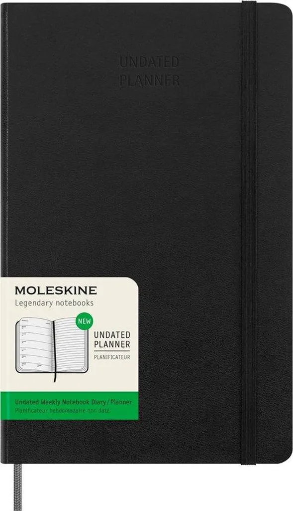 Agenda de bureau A5 noir hebdomadaire pour organiser vos rendez-vous