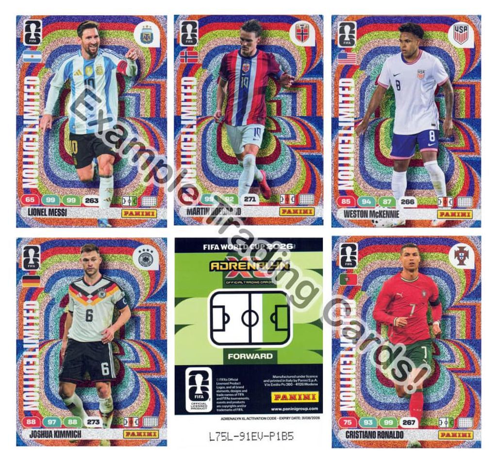 Fifa World Cup 2026 Adrenalyn XL - WM Trading Cards Sammelkarten - 5 Limited Edition Karten