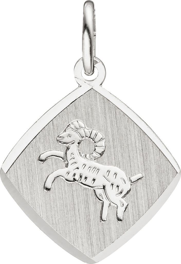 JOBO Anhänger Sternzeichen Widder 925 Sterling Silber matt Sternzeichenanhänger