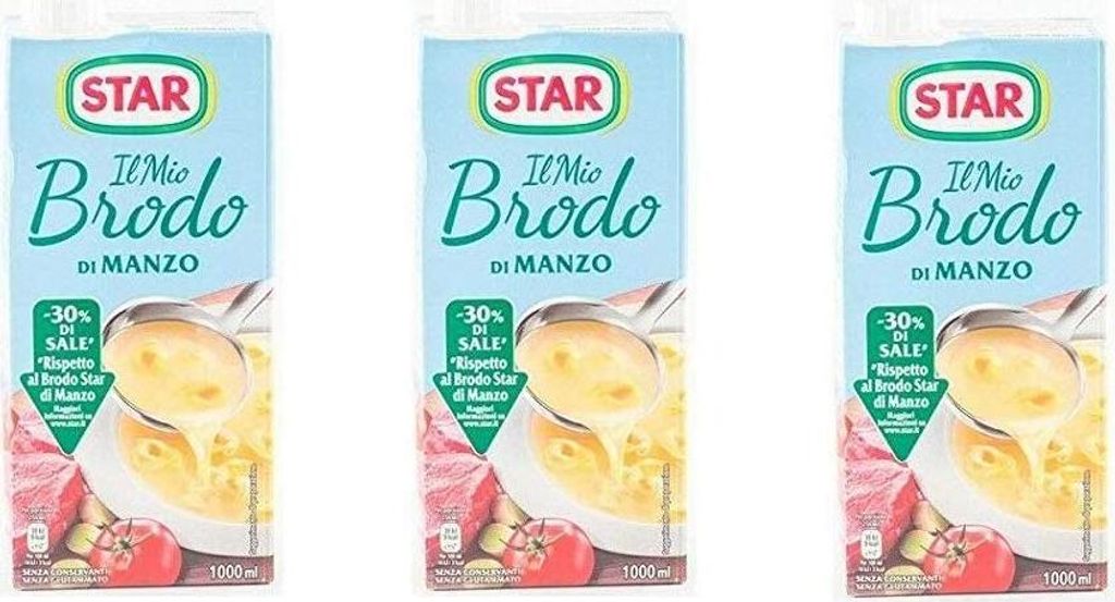 Star Brodo Manzo Broth Flüssige Rinderbrühe, 1 l, 30 % Salz