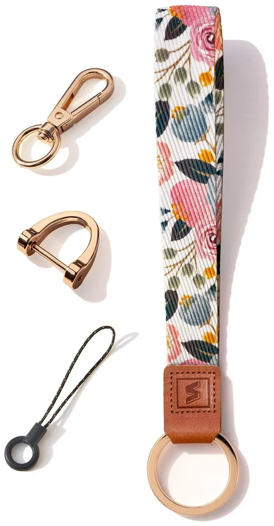 Lanière en cuir faite main avec mousqueton pour clés et accessoires