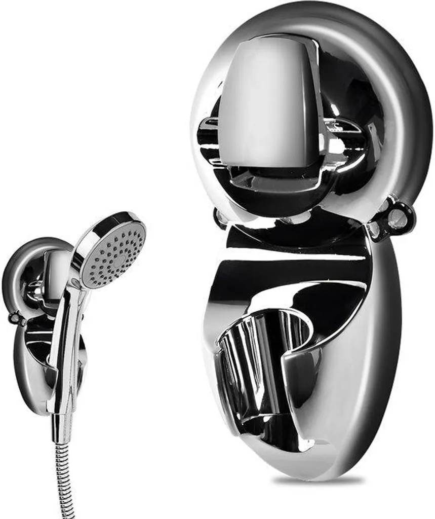 Support mural amovible pour pommeau de douche universel chromé 7cm